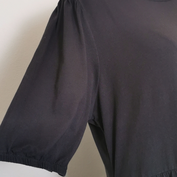 Decjuba Dress Black sz L Drop Hem Longline Gypsy style 3/4 Sleeve Boho 90s - Picture 7 of 12